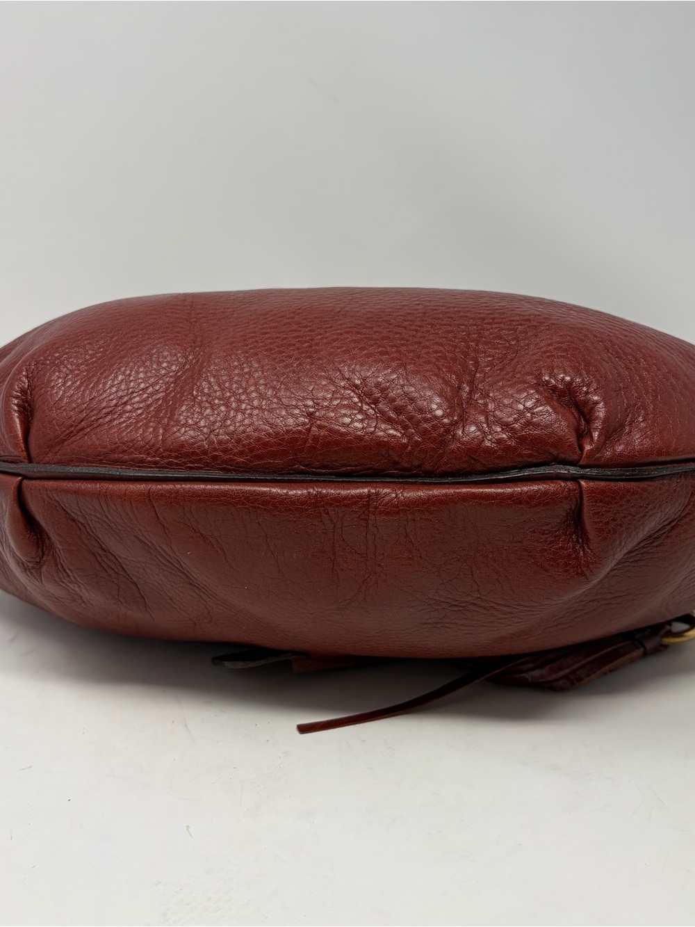 Salvatore Ferragamo Half Moon Gancini Leather Tassel Hobo Bag y2K - Picture 8 of 13
